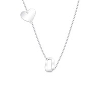 Heart with O Silver Necklace SPE-5746